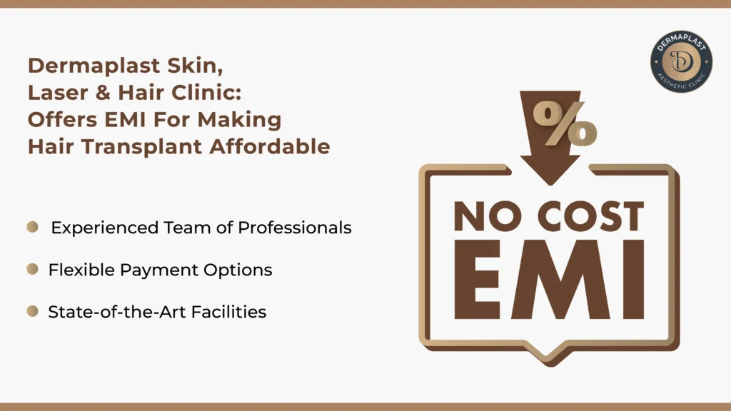 Dermaplast Skin, Laser & Hair Clinic: Offers EMI For Making Hair Transplant Affordable